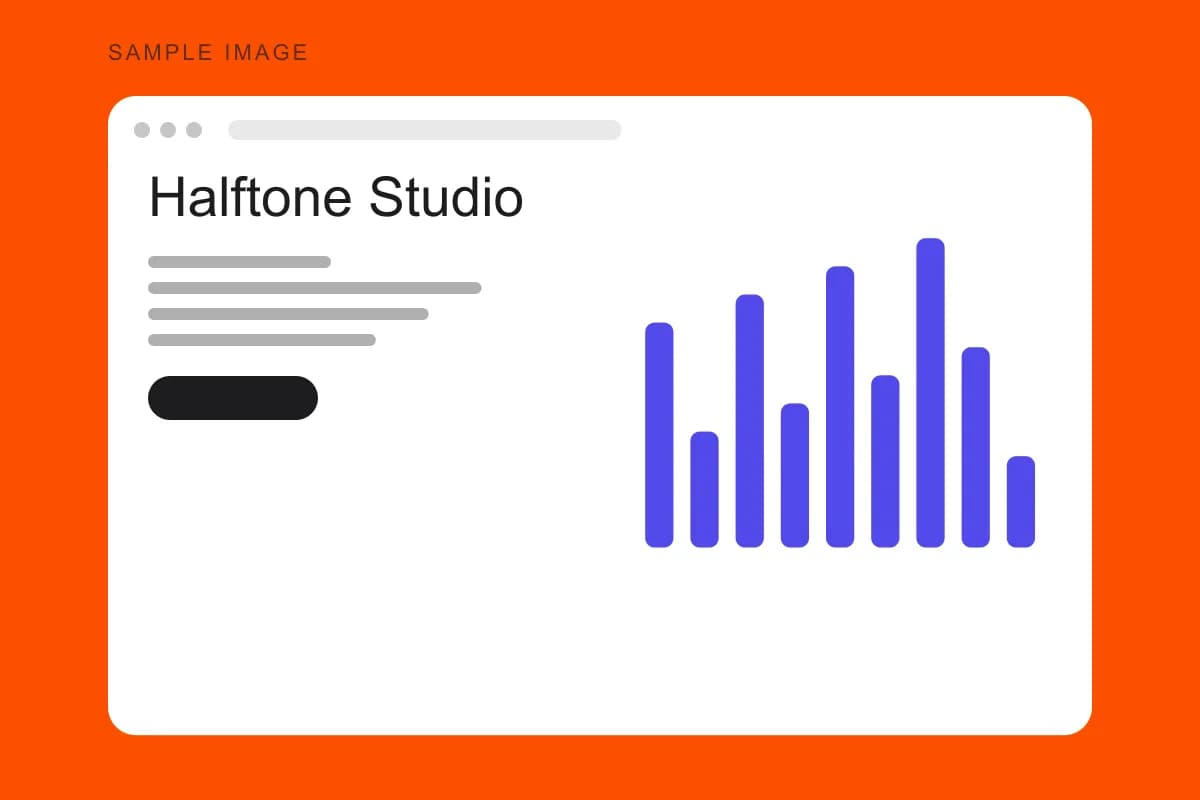 Platzhalter-Vorschau der Oberfläche von Halftone Studio